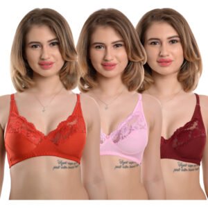 Qonioi Bra Underwear Women Alluring Women Lace Cage Bra India