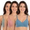 The Faha Women's Cotton Full Coverage Padded Wirefree Everyday Bra | Combo