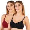 The Faha Women's Cotton Full Coverage Non-Padded Wirefree Everyday Bra | Pack of 2