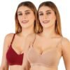 The Faha Women's Cotton Full Coverage Non-Padded Wirefree Everyday Bra | Pack of 2